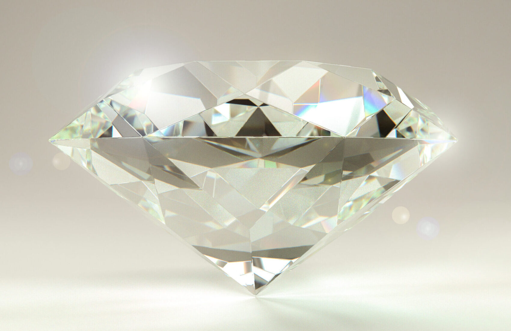 huge diamond isolated on white background 3d illustration