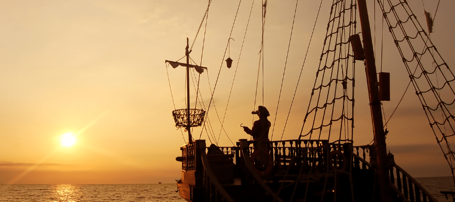 Le capitaine qui pose le cap